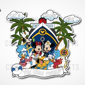 Aimants personnalisés pour porte de croisière Disney, bateau de croisière Sail Away DCL, Mickey et ses amis, Minnie, Donald, Daisy, Dingo, Pluto, cadeaux croisière