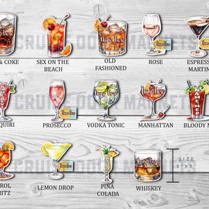 Personalized Cruise Drink Magnets - Favorite Drinks, Custom Drink Magnets, Cruise Door Sign, Stateroom Decorations, Family Cruise