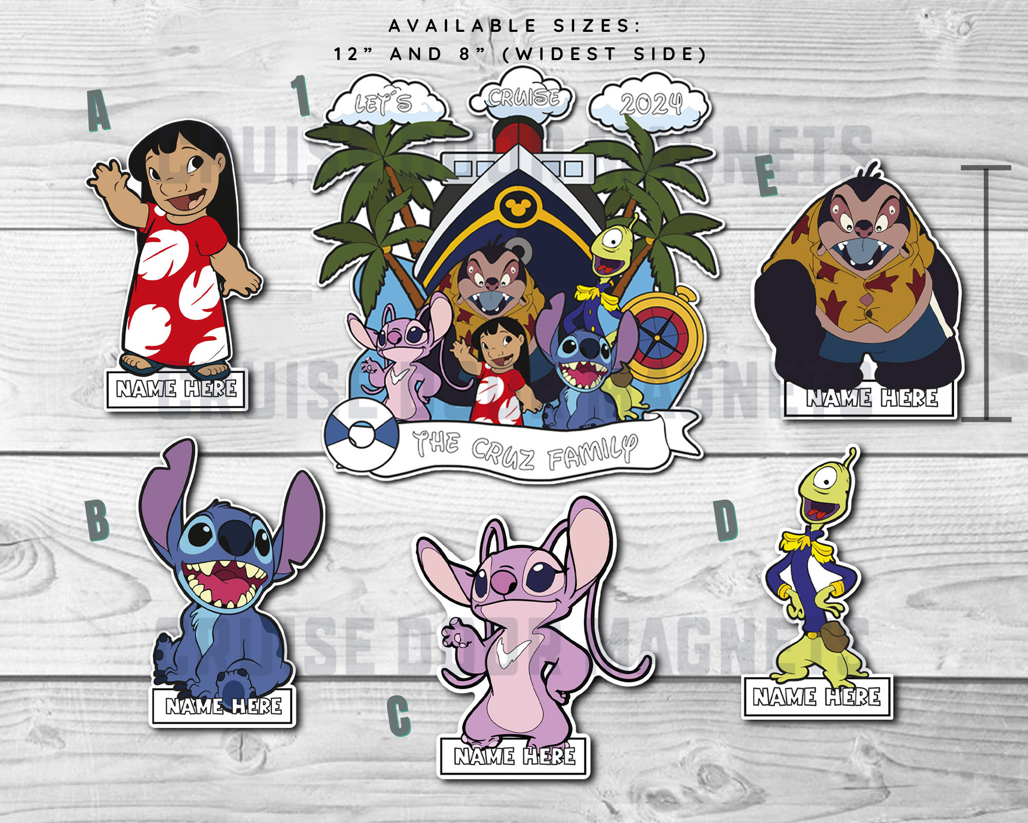 Stitch In Ship Lilo Stitch Lets Cruise 2026 Personalized Disney Cruise Door Magnets ...