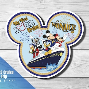 My First 1st Disney Cruise Door Magnet - Pick your Ship - Stateroom, DCL Ship, Mickey and Friends, Donald, Pluto, Goofy, Daisy, DCL Cruise
