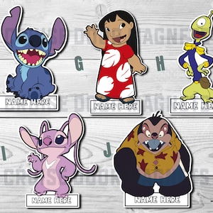Lilo and Stitch Personalized Disney Cruise Door Magnets - Stateroom Decorations, Characters, Angel, Lilo, Jumba, Pleakley, DCL Family Cruise
