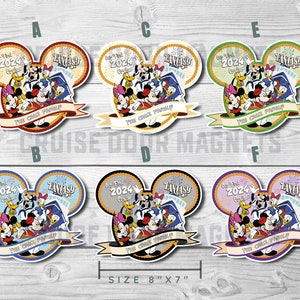 Custom Disney Cruise Door Magnets - Family Favorites - Choose Your Ship - Mickey & Friends, DCL Vacation, Stateroom Decor, Cabin Decoration