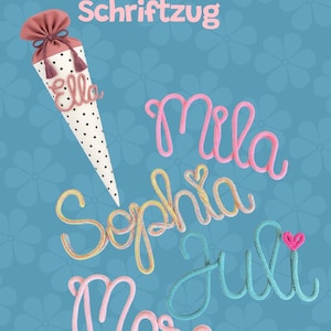 Lettering for the school cone / Lettering made of wool / Personalized lettering made of wire and wool / Candy cone image 3