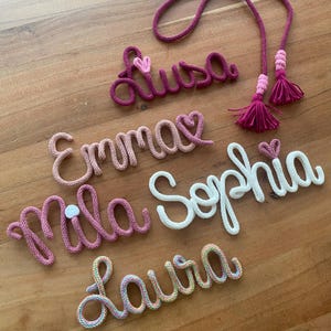 Lettering for the school cone / Lettering made of wool / Personalized lettering made of wire and wool / Candy cone image 6