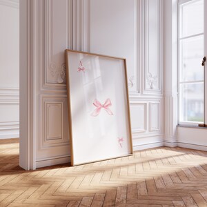 Soft Pink Bow ACE Playing Card Art Print, Coquette Room Decor, Girly Preppy Aesthetic, Trendy Wall Art, Digital Printable Feminine Poster