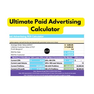 Paid Advertising Calculator - Get Instant Access To Ultimate Ads Budget Template For Your Marketing & Business