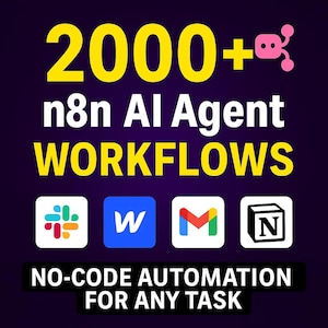 2000+ n8n KI-agents Arbeitsablauf: Vorlagen für die automatisierung (Digitaler Download