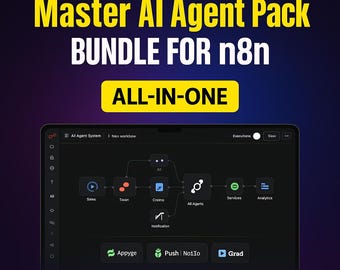 n8n AI Agent Automation-sjablonen: 514 workflow-JSON-bestanden (digitale download)