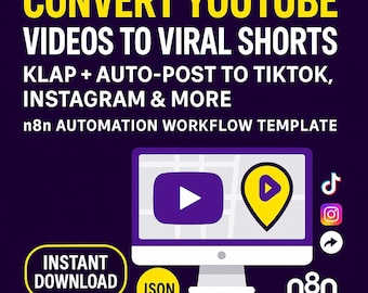 Automated YouTube to TikTok Shorts Workflow (n8n Template Digital Download