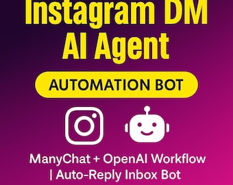 Instagram DM AI-agent | ManyChat + OpenAI-automatisering (digitale download)
