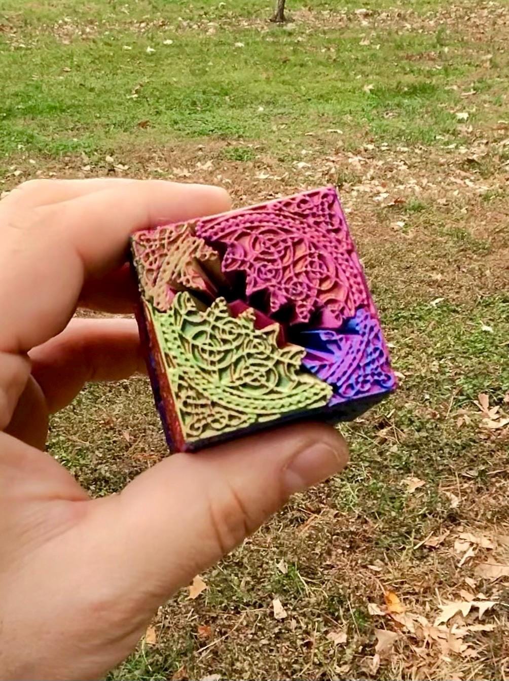Celtic Fidget Gear Cube - Etsy