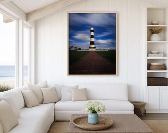 Noches en el faro de la isla Bodie (impresión / fotografía costera de Carolina del Norte)