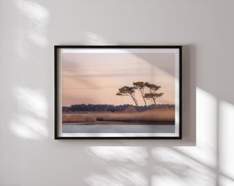 Impresión fotográfica de paisaje costero / Póster de viaje de bellas artes, decoración minimalista del hogar, fotografía minimalista relajante, fotografía sin marco