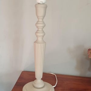 Lamp base in patinated wood