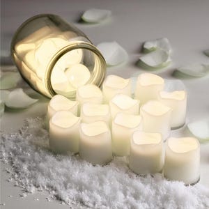 Flameless LED Tea Light Candles: Elegant Home Decor, Set of 12