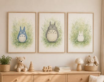 PDF inspirado en Totoro en acuarela para póster