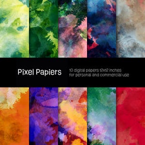 Digital papers - Creative designs - 10 high-definition digital papers - 12x12 inches - For personal and commercial use