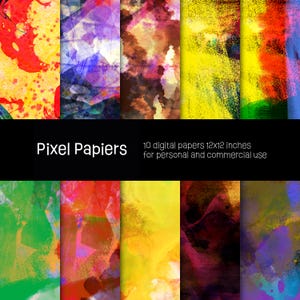 Digital papers - Creative designs - 10 high-definition digital papers - 12x12 inches - For personal and commercial use