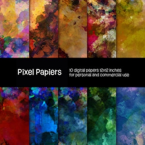 Digital papers - Creative designs - 10 high-definition digital papers - 12x12 inches - For personal and commercial use