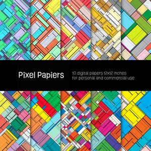Digital papers - Creative designs - 10 high-definition digital papers - 12x12 inches - For personal and commercial use