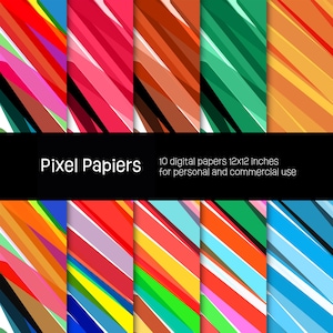 Digital papers - Creative designs - 10 high-definition digital papers - 12x12 inches - For personal and commercial use