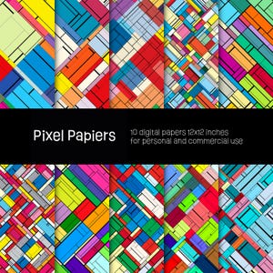 Digital papers - Creative designs - 10 high-definition digital papers - 12x12 inches - For personal and commercial use