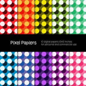 Digital papers - Creative designs - 10 high-definition digital papers - 12x12 inches - For personal and commercial use