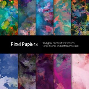 Digital papers - Creative designs - 10 high-definition digital papers - 12x12 inches - For personal and commercial use