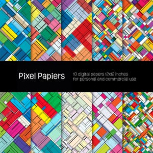 Digital papers - Creative designs - 10 high-definition digital papers - 12x12 inches - For personal and commercial use