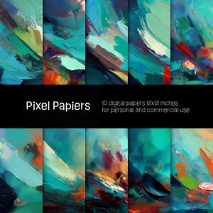 Digital papers - Creative designs - 10 high-definition digital papers - 12x12 inches - For personal and commercial use