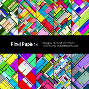 Digital papers - Creative designs - 10 high-definition digital papers - 12x12 inches - For personal and commercial use