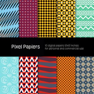 Digital papers - Creative designs - 10 high-definition digital papers - 12x12 inches - For personal and commercial use