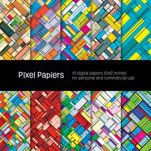 Digital papers - Creative designs - 10 high-definition digital papers - 12x12 inches - For personal and commercial use