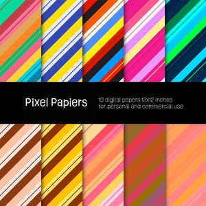 Digital papers - Creative designs - 10 high-definition digital papers - 12x12 inches - For personal and commercial use