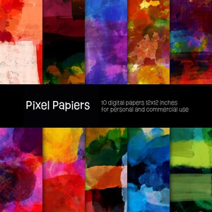 Digital papers - Creative designs - 10 high-definition digital papers - 12x12 inches - For personal and commercial use