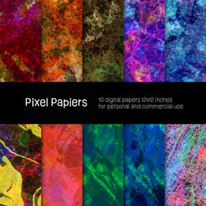 Digital papers - Creative designs - 10 high-definition digital papers - 12x12 inches - For personal and commercial use