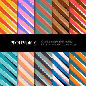 Digital papers - Creative designs - 10 high-definition digital papers - 12x12 inches - For personal and commercial use