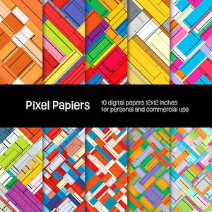 Digital papers - Creative designs - 10 high-definition digital papers - 12x12 inches - For personal and commercial use