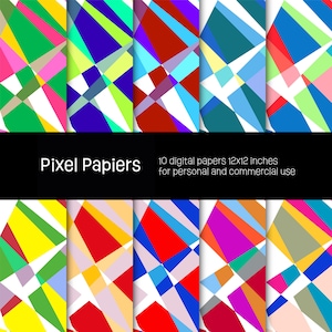 Digital papers - Creative designs - 10 high-definition digital papers - 12x12 inches - For personal and commercial use