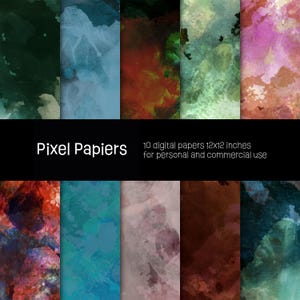 Digital papers - Creative designs - 10 high-definition digital papers - 12x12 inches - For personal and commercial use
