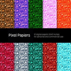 Digital papers - Creative designs - 10 high-definition digital papers - 12x12 inches - For personal and commercial use
