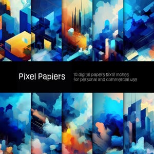 Digital papers - Creative designs - 10 high-definition digital papers - 12x12 inches - For personal and commercial use