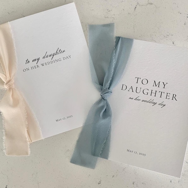 Biglietto di auguri personalizzato "A mia figlia" per il giorno delle sue nozze / Regalo di nozze / Regalo per figlia / A mia figlia / Biglietto di auguri per le nozze