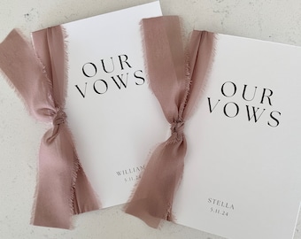 Vow Books, Vow Books His and Hers, Wedding Vow Books, Vow Books Set of 2, Personalized Vow Books