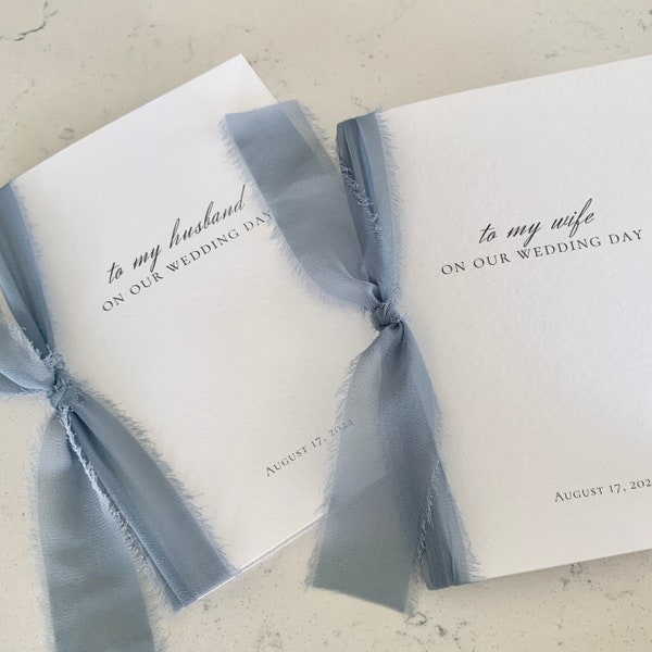 Handmade Paper Vow Books | Set of 2 | His and Hers | Personalized Vow Books