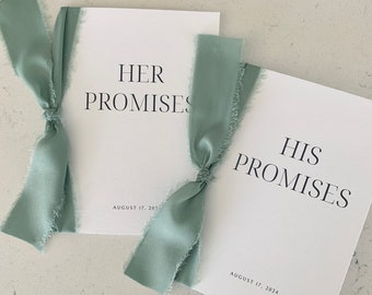 Vow Books, Vow Books His and Hers, Wedding Vow Books, Vow Books Set of 2, Personalized Vow Books