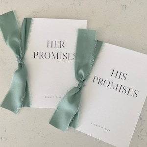Vow Books, Vow Books His and Hers, Wedding Vow Books, Vow Books Set of 2, Personalized Vow Books