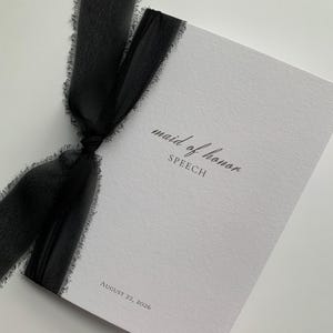 Toespraak bruidsmeisje | Bruiloftstoost | Huwelijksaandenken | Aangepast | Gepersonaliseerd | Lint | Boog