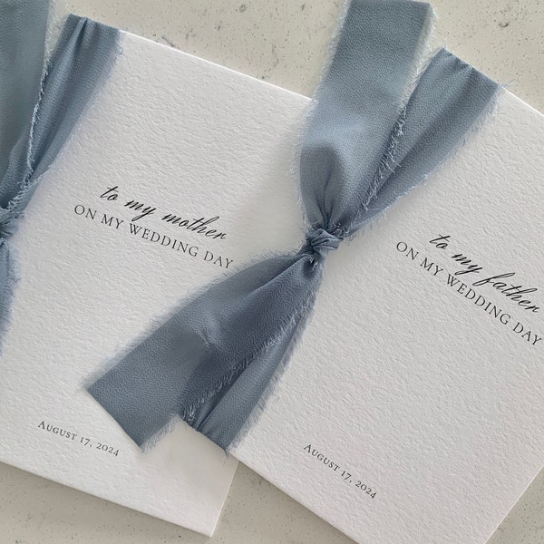 Personalized "To My" Wedding Day Cards | To My Mother | To My Father | To My In-Laws | To My Bridesmaid | Homemade Wedding Day Card