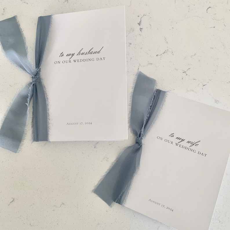 Handmade Paper Vow Books | Set of 2 | His and Hers | Personalized Vow Books